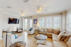 TV, DVD player, offices - Three story beachfront home with private pool, porch, and boardwalk to gulf coast! (Gulf Shores)