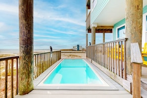 Pool - Three story beachfront home with private pool, porch, and boardwalk to gulf coast! (Gulf Shores)