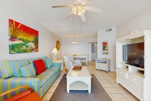 TV - Central Gulf front condo with spacious balcony, pools, poolside gazebo, hot tub (Orange Beach)