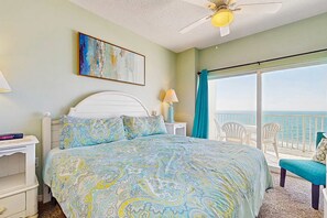 2 bedrooms, iron/ironing board, WiFi, wheelchair access - Beachfront property with Gulf-view balcony, outdoor pool & hot tub - near shops (Orange Beach)