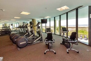 Fitness facility - Gulf-front condo with a beach view, pools, hot tub, tennis, & fitness room (Dauphin Island)