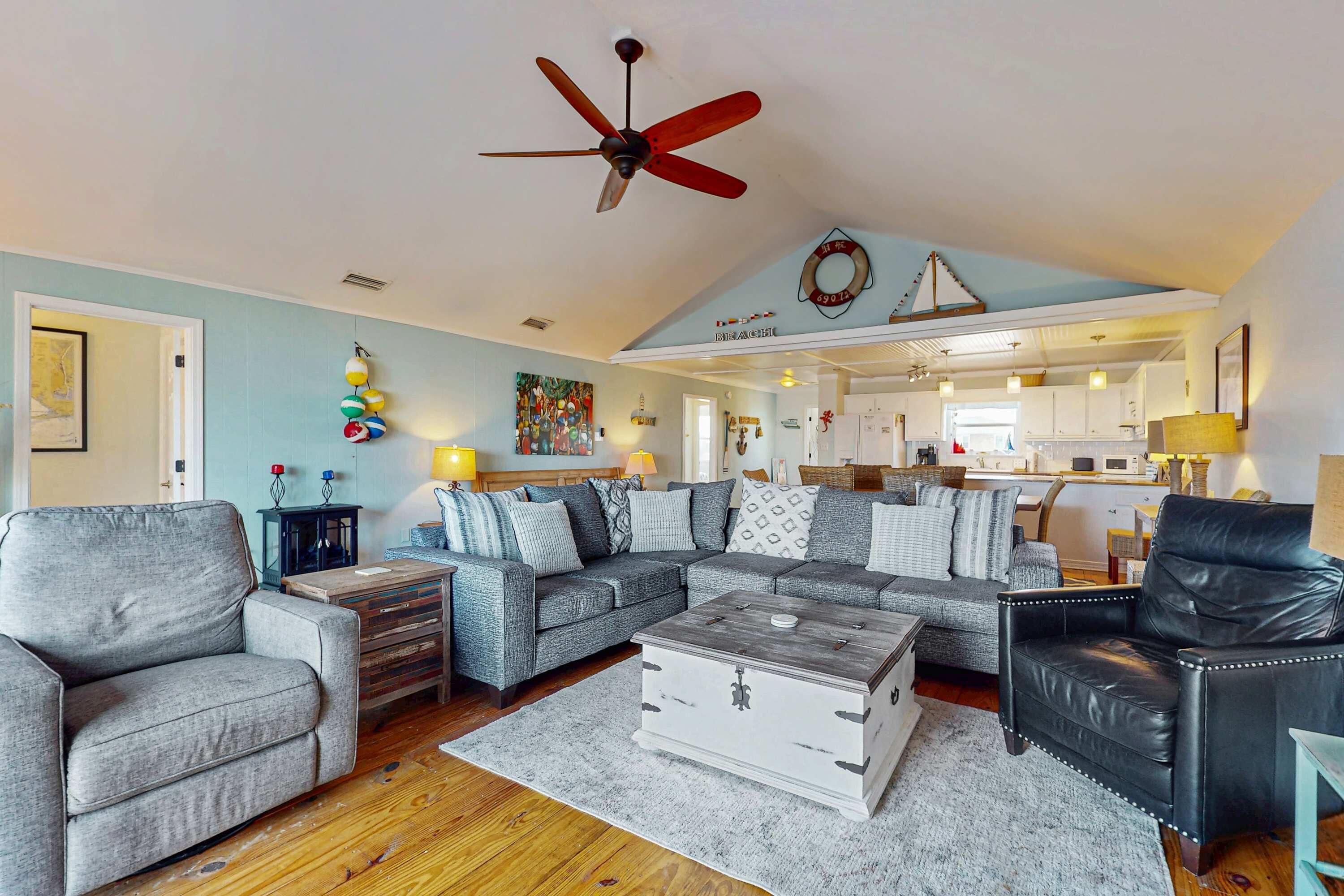 TV, DVD player, offices