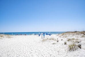 Vlak bij het strand