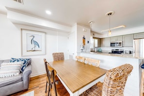 Dining - Lagoon-view duplex with free WiFi, deck, & private washer/dryer - dog-friendly (Gulf Shores)