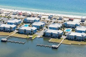 Exterior - Lagoon-front Condo with Shared Pool, Pier, and Beach Access (Gulf Shores)