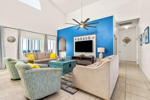 TV, DVD player, offices - Beachfront retreat with private pool, wraparound deck & screened-in porch (Gulf Shores)