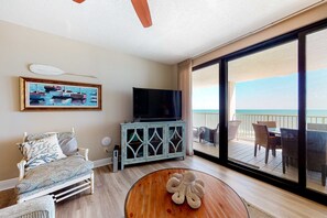 TV, DVD player, offices - Gulf-front condo with shaded deck, AC, pools, hot tub, tennis & Gym (Orange Beach)