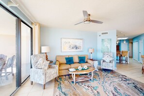 TV, DVD player - Snowbird-Friendly Gulf-Front Condo on 4th Floor wBalcony, Shared Pool, Hot Tub (Orange Beach)