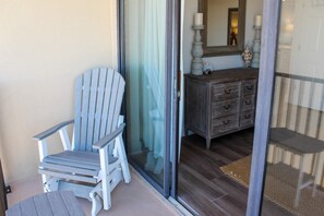 Terrace/patio - Coastal escape with 2 water-view balconies, 2 pools, tennis & beach access (Orange Beach)