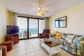TV - Gulf front condo w/ a private, furnished balcony, shared pools, hot tub, gym (Orange Beach)