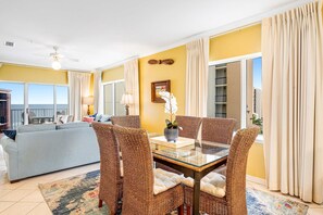 Dining - Beachfront condo with Gulf front shared pool, private balcony, and grilling area (Orange Beach)