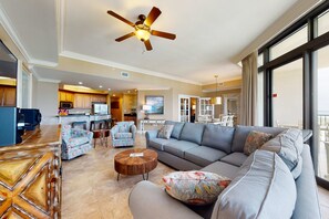 TV, DVD player, stereo, offices - Spacious condo with pool, hot tub, tennis courts, & sauna (Orange Beach)