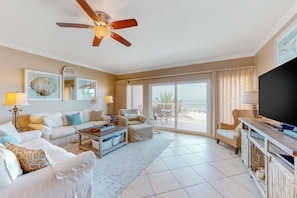 TV, DVD player - Beachfront condo with Gulf views, indoor & outdoor pools, gym & sauna (Orange Beach)