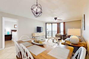 Interior - Renovated beachfront condo with balcony, central AC, pool, hot tub & tennis (Orange Beach)