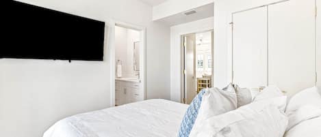 4 bedrooms, iron/ironing board, travel cot, WiFi