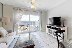 TV, DVD player - Beautiful Condo in Beachfront Resort w/WiFi, Central AC, Shared Pool & Hot Tub (Orange Beach)