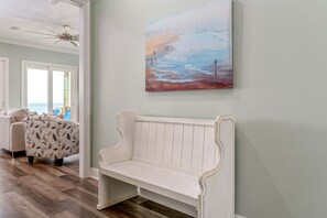 TV, offices - Idyllic, dog-friendly Bay Front Island home with pool, Gulf view & large decks (Dauphin Island)