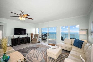 TV, DVD player, offices - Upscale beachfront retreat w/private balcony, resort pool, sauna, & beach access (Orange Beach)