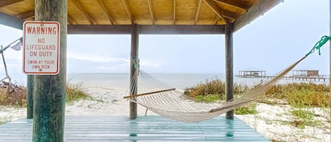 Vlak bij het strand
