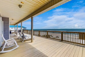 Property grounds - Charming beachfront home with Gulf views & wraparound deck - right on the sand (Dauphin Island)