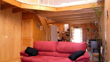 Télévision, cheminée, jeux vidéo, lecteur de DVD