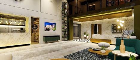 Chambre Deluxe double, vue sur la montagne | Hall