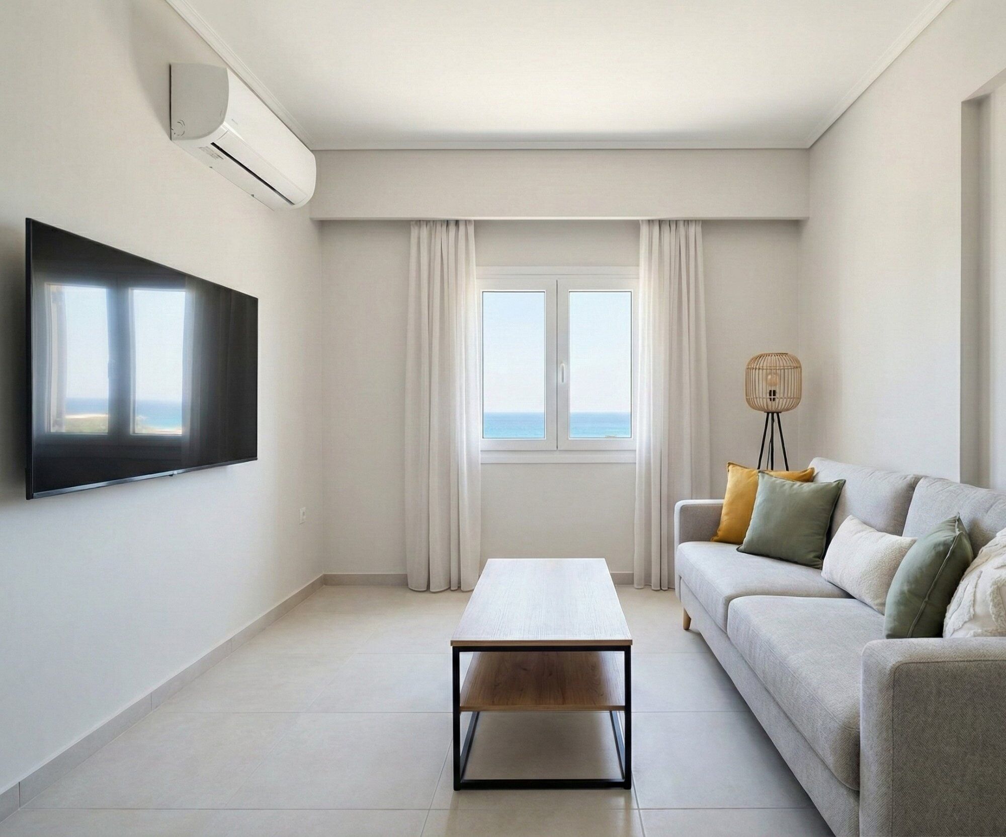 Apartamento superior, vista para o mar