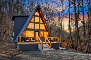Exterior - Haven Haus, Modern Black A-Frame in Hocking Hills, Hot Tub + Sauna (South Bloomingville)