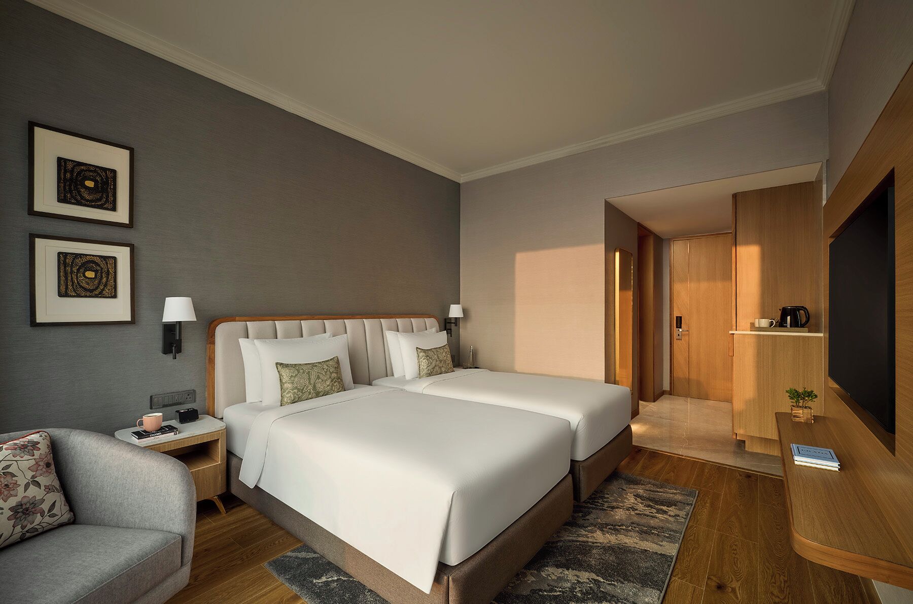 Zimmer, 2 Einzelbetten | Zimmersafe, Verdunkelungsvorhänge, schallisolierte Zimmer