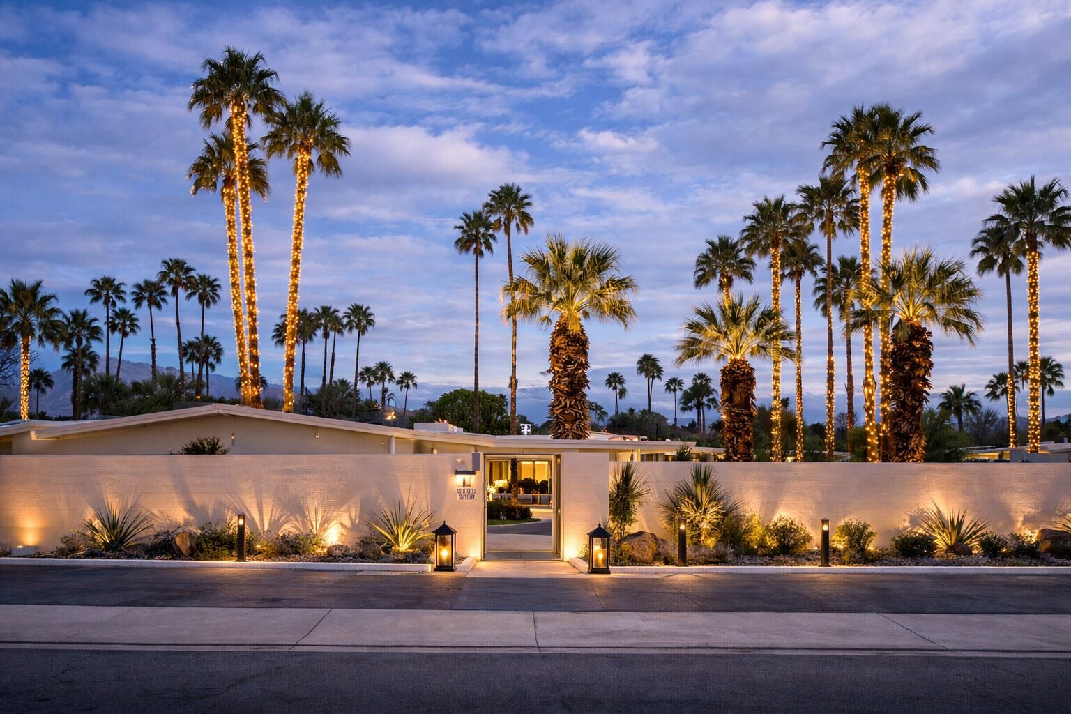 Front of property – evening/night