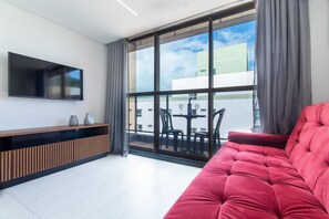 Basic Apartment | Living area - Unity #421 - Cabo Branco Beach by Carpediem (João Pessoa)