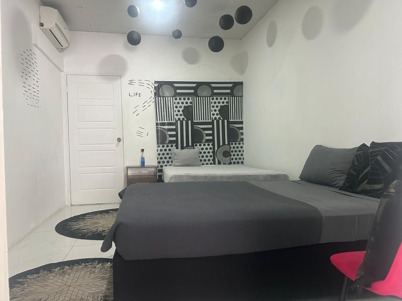 Blackout curtains, iron/ironing board, free WiFi