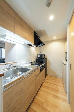 Fridge, microwave, stovetop, cookware/dishes/utensils - UNISON / Sapporo City Hokkaidō (Sapporo City)