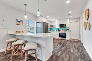 Fridge, microwave, oven, dishwasher - Josephine`s Cottage • New Listing! Steps to Private Beach • Sleeps 6 (Gulf Shores)