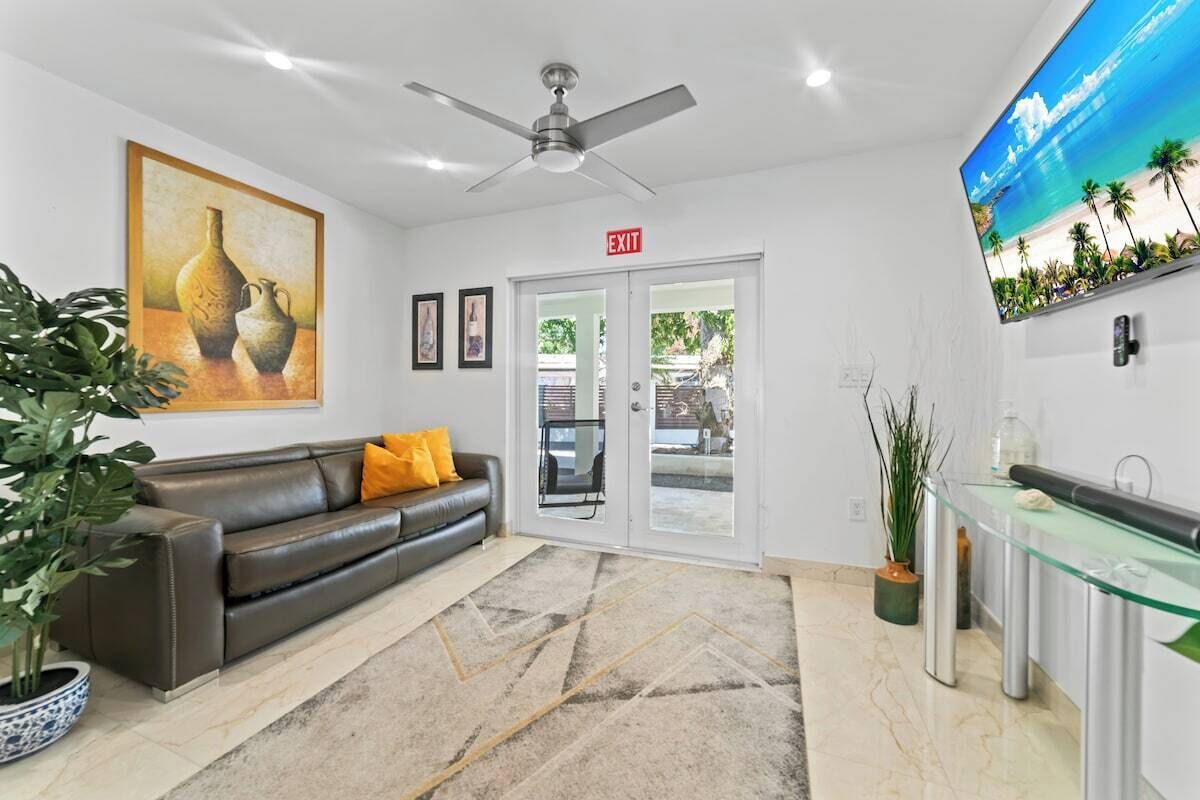 TV, fireplace, video library, stereo