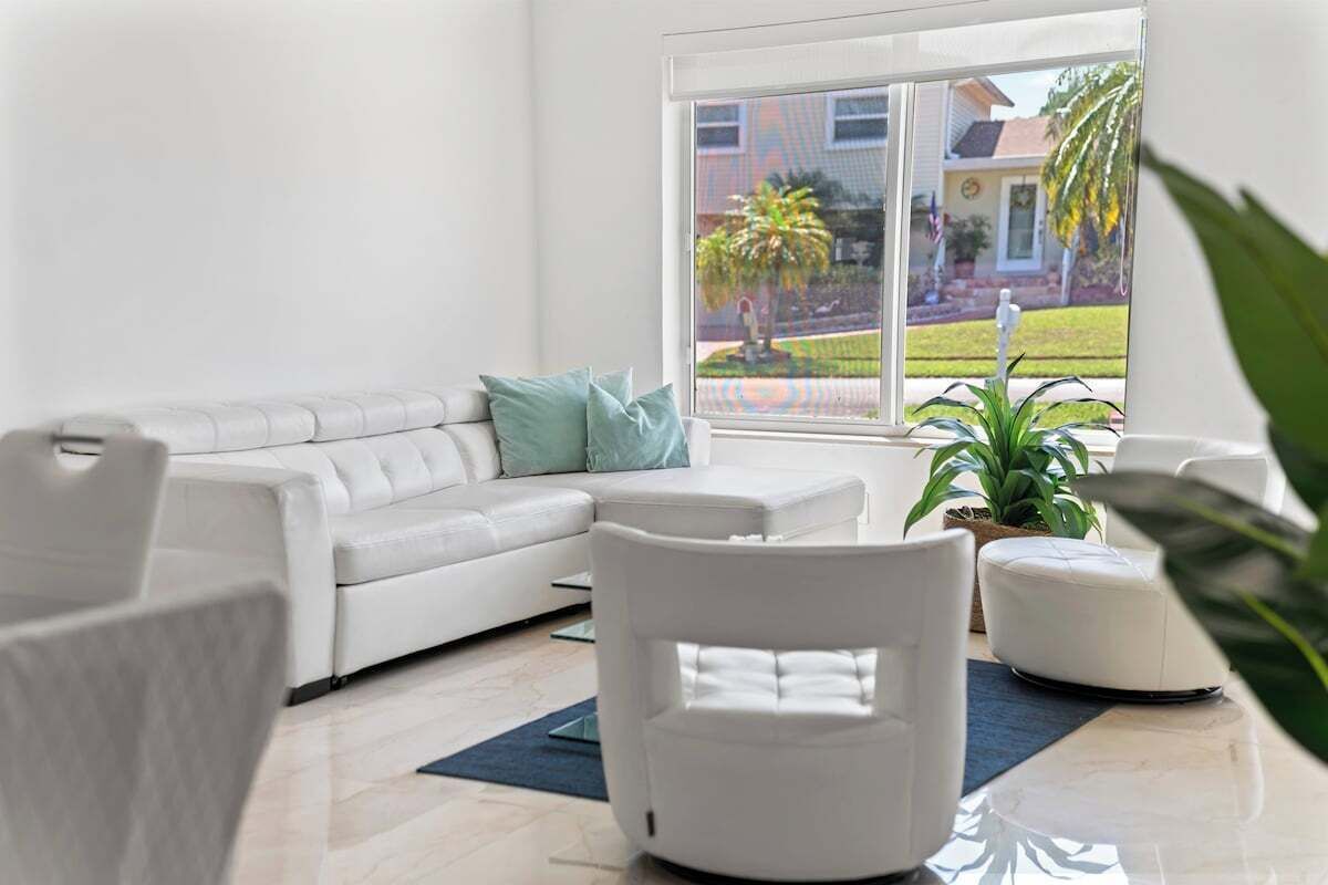 TV, fireplace, video library, stereo