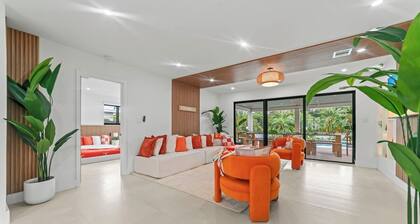 Hermes inspired villa | waterfront | pool | tiki