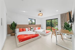 5 habitaciones y tabla de planchar con plancha 