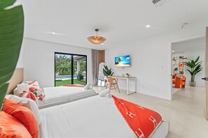 5 sovrum och strykjärn/strykbräda