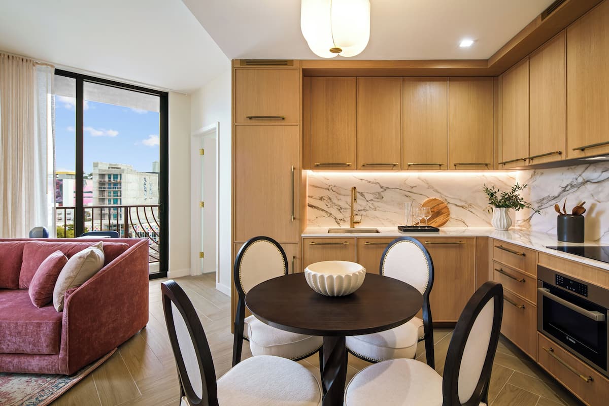 Deluxe Two Bedroom Queen Suite | Private kitchen | Fridge, oven, stovetop, dishwasher