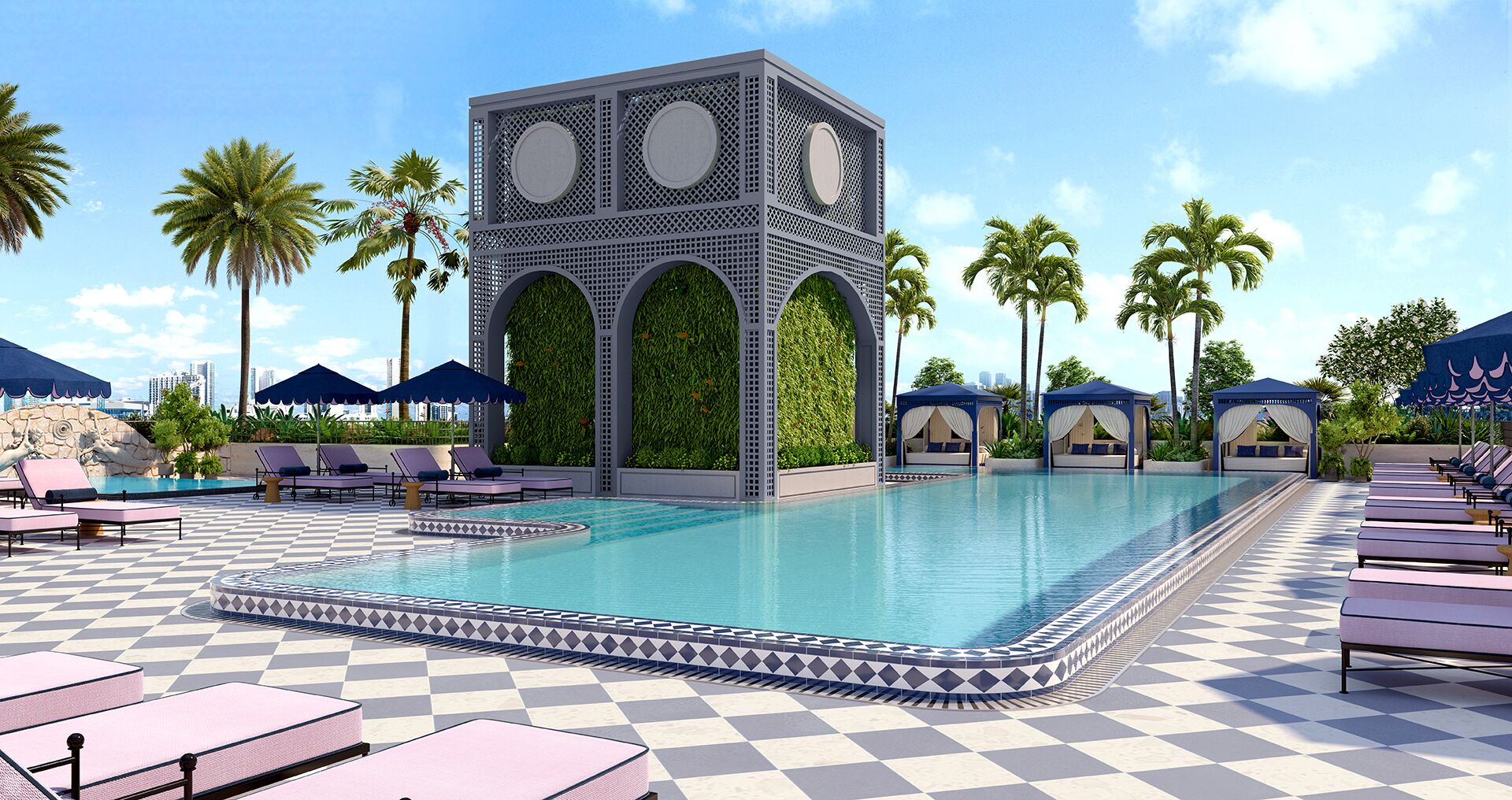 Outdoor pool, open 6:00 AM to 7:00 PM, free cabanas, pool umbrellas