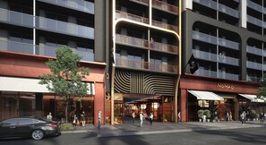 Overnatningsstedets indgangsparti