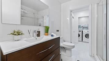 Hair dryer, soap, shampoo