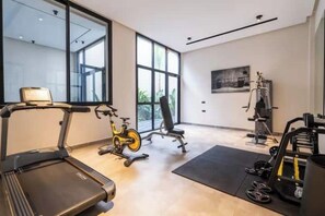 Fitness facility - Chic, cozy studio just 2 minutes from Anfa Park and CFC. (Casablanca)
