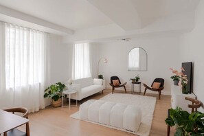 Apartment, Multiple Beds, Patio, Garden View (GPS 90, 4) | Living area - The Portland - Marylebone - by Frankie (London)