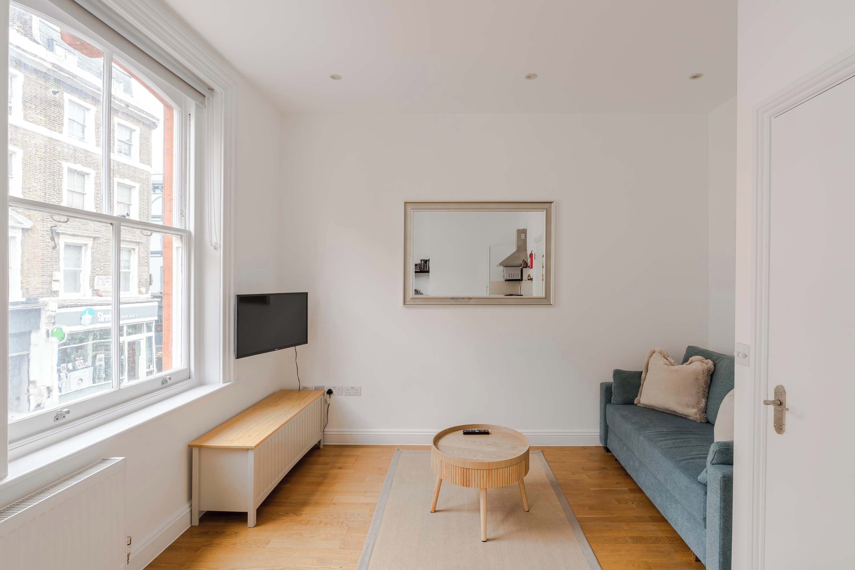 Apartamento, 1 cama de casal e sofá-cama, cozinha, vista para a cidade (GTS 1, 59) | Área de estar