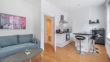 Appartement, 1 lit double et 1 canapé-lit, cuisine, vue ville (GTS 1, 59) | Coin séjour