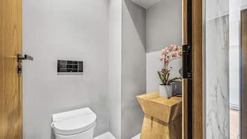 Appartement, meerdere bedden, keuken, uitzicht op tuin (Bateman St 13, 2) | Badkamer