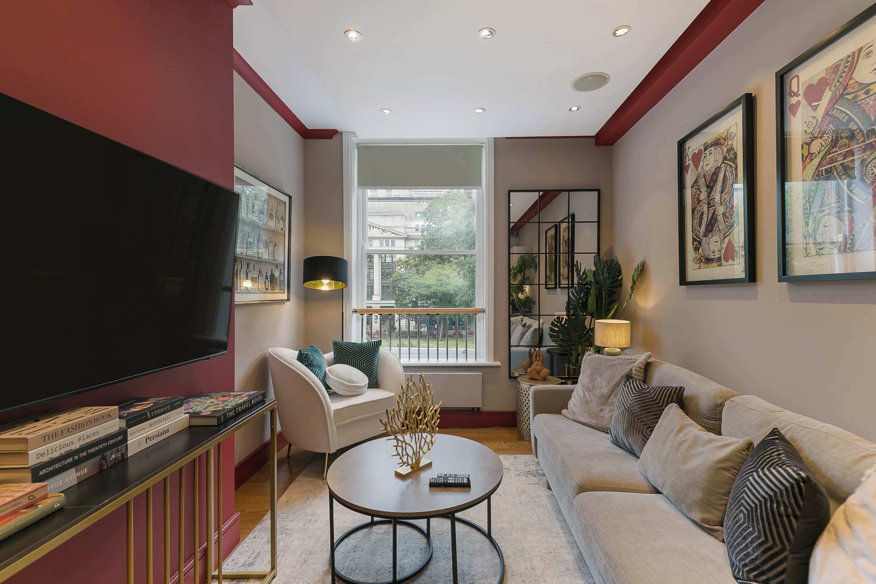 アパートメント キングベッド 1 台ソファーベッド付き キッチン シティビュー (Bloomsbury Square 6) | リビング エリア