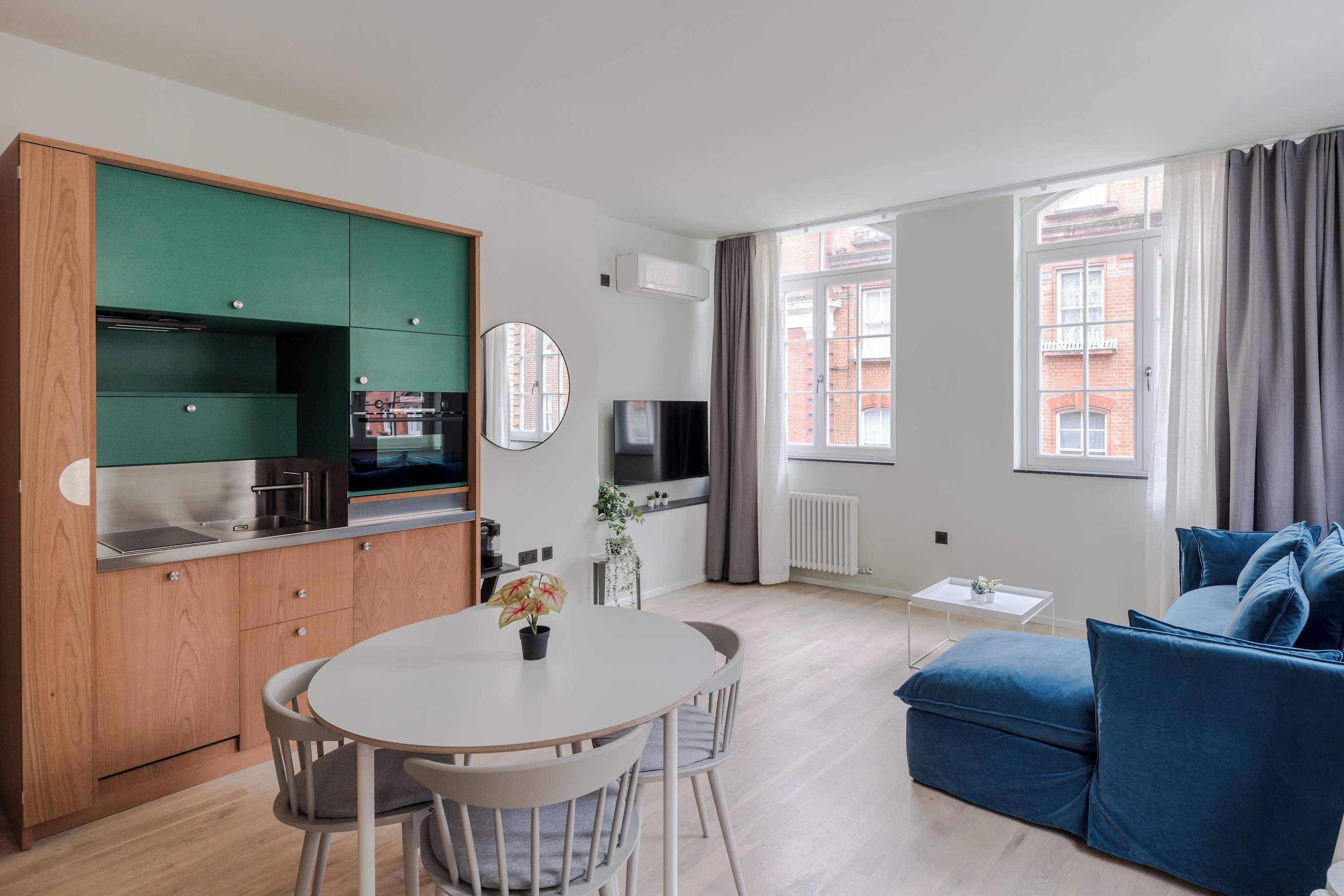 apartman, 1 king (extra méretű) franciaágy és egy kinyitható kanapé, konyha (Brewer St B) | Privát konyha